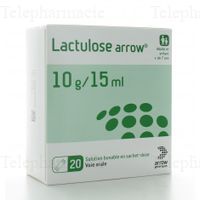 LACTULOSE ARROW 10 g/15 ml, solution buvable en sachet-dose